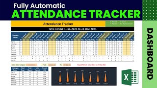 82How to Make Automated Attendance Sheet in Excel  Step by Step Tutorial [upl. by Lasyrc]