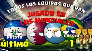 TODOS LOS EQUIPOS QUE JUGARON MUNDIALES 19302022 countryballs [upl. by Hepsiba752]