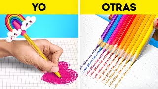 LOS MÁS LOCOS TRUCOS PARA SER POPULAR EN LA ESCUELA  DIY escolares y trucos femeninos por 123 GO [upl. by Eirelam571]