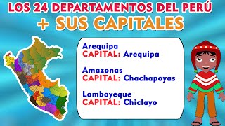 Los 24 departamentos del Perú y sus capitales 🇵🇪 [upl. by Nivlad]