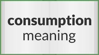 Consumption  meaning of Consumption [upl. by Anola]