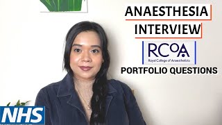 How to answer Portfolio Questions In Anaesthetics Training Interview  NHS Interview [upl. by Analak]