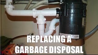 Replacing a broken Garbage Disposal leaking from the housing  Badger 5 to a Badger 100 [upl. by Enirahtak]