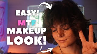 Easy Beginner Makeup Look Mtf Transgender [upl. by Garvin]