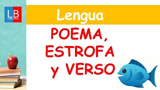 POEMA ESTROFA Y VERSO para niños ✔👩‍🏫 PRIMARIA [upl. by Edora]