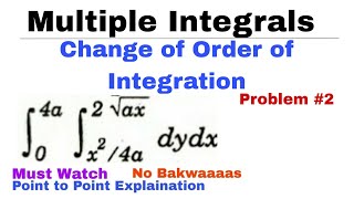 DOUBLE INTEGRATION  CHANGE THE ORDER OF INTEGRATION  S13  ENGINEERING FIRST YEAR  SEM2 [upl. by Novla]