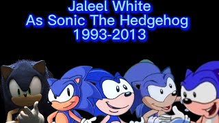 Evolution of Jaleel White voicing Sonic the Hedgehog 19932013 [upl. by Rojam]