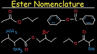 Naming Esters  IUPAC Nomenclature Branches Substituents amp Benzene Rings  Organic Chemistry [upl. by Orit]