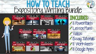 How to Write an Expository Essay  Middle School Bundle  Preview [upl. by Wilonah]