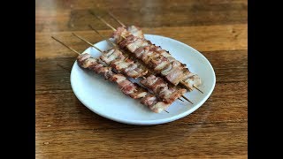 Japanese Style Grilled Pork Belly Skewer [upl. by Waverley458]