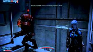 Mass Effect 3 Citadel DLC Wrex discovers Liara is onequarter krogan [upl. by Jarad]