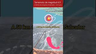 Terremoto de magnitud 49 A 50 km de Acajutla El Salvador · 521 pm 13 Septiembre 2024 [upl. by Anera]