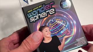 Unboxing the flying Magic Hover Ball Wonder Sphere Boomerang Ball [upl. by Alemak]