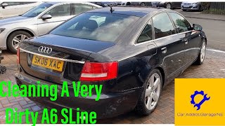 AutoGlym Polar Demonstration Mud Covered Audi A6 S Line TDI V6 Snow Foam Valet  Wash [upl. by Einnov]