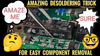 Desoldering Made Easy  Amazing Trick  Soldering Tutorial [upl. by Nnylyam]