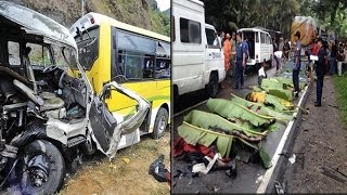 At least 19 dead in multiplevehicle collision in the Philippines [upl. by Rebna758]