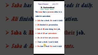 antecedent  antecedent pronoun  antecedent agreement  antecedent definition  antecedent examples [upl. by Williamson556]