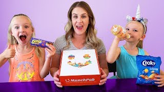 Trying Treats From 2019 Munchpak Subscription Box [upl. by Dovev]