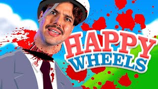 Joguei os mapas mais sangrentos do Happy Wheels [upl. by Widera]