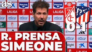 GRANADA 0  ATLÉTICO 1  Rueda de prensa SIMEONE [upl. by Kenwee]