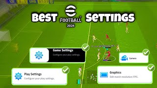 Efootball Best Settings🤯 Efootball 2024  Tips And tricks  Efootblla game settings  pes  Zenor [upl. by Berni]