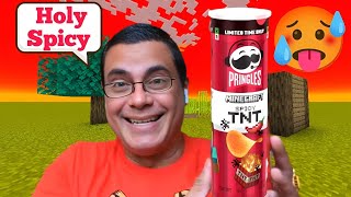 Pringles Minecraft Spicy TNT  food review [upl. by Avek150]