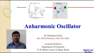 Anharmonic Oscillator  Molecular Spectroscopy  Vibrational Spectroscopy [upl. by Amabel]