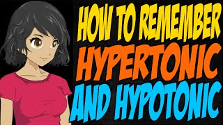 How to Remember Hypertonic and Hypotonic [upl. by Akinas420]