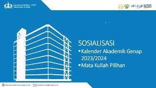 Sosialisasi Kalender Akademik dan MK Pilihan Genap 2023 2024 Arsitektur FTSP Universitas Trisakti [upl. by Notgnimer924]