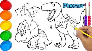 How to Draw Dinosaurs for Beginners and Toddlers [upl. by Marline544]