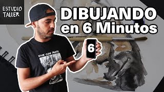 Dibujando en 6 MINUTOS con ACUARELA  Challenge [upl. by Magnusson]