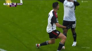 Gol de Raúl Jiménez Fulham vs West Ham 50  Todos los goles y destacados ampliados [upl. by Tildy913]