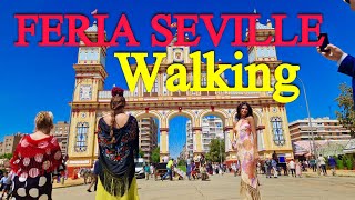 The Seville Fair 🇪🇸  la Feria de Sevilla  4k Virtual Walking Tour [upl. by Anahsat]