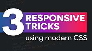 3 modern CSS techniques for responsive design [upl. by Sardse]