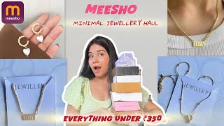 Meesho Minimal Dainty jewellery Haul Under ₹350 meesho jewellery [upl. by Schultz]