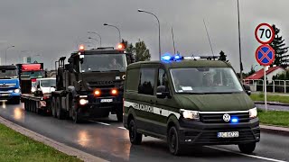 Wojsko Polskie  pilotaż  kolumna wojskowa Iveco Trakker Volkswagen Crafter [upl. by Scheider49]