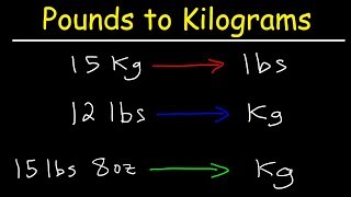 How To Convert From Pounds To Kilograms and Kilograms to Pounds [upl. by Ardnuaed]