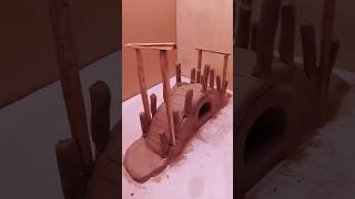 Making a pedestrian bridge using clay in a wonderful and amazing way [upl. by Arutnev]