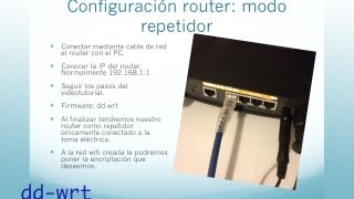 Configuración router wifi como repetidor inalámbrico con ddwrt crea tu red wifi a partir de otra [upl. by Gabrielle]