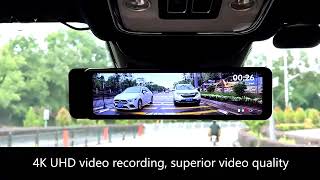 REDTIGER T700 Rear View Mirror Camera 11 4K UHD Front and 1080P Mirror Dash Cam Front and back [upl. by Noffihc812]