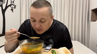 Куриный супшаурманочной лес хоррор мукбанг mukbang [upl. by Adelaida]