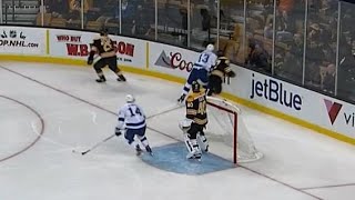 Lightnings Paquette hits Krug from behind scrum ensues [upl. by Otilia]