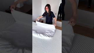 🛏️ Effortless Fitted Sheet Folding Master the Technique in Seconds [upl. by Yenhoj805]