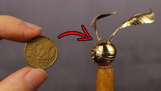 How to make a Golden Snitch from Coins  Harry Potter Inspired [upl. by Ereynihc264]