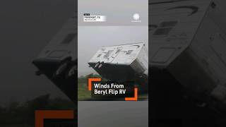 RV Flipped Over by Hurricane Beryl [upl. by Elakram]