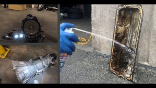 BMW E60 535i N54 Gets an New Transmission and Engine Oil Pan Gasket Replacement [upl. by Elburt895]