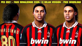 PES 2021  FACE RONALDINHO 200910 AC MILAN VERSION  SIDER [upl. by Adnarahs830]