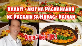 EPP 5 Quarter 3 Week 8  Kaakitakit ma Paghahanda ng Pagkain sa HapagKainan [upl. by Firooc]