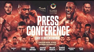 Day Of Reckoning Press Conference Anthony Joshua Bivol Opetaia Wilder Hearn [upl. by Nagek]