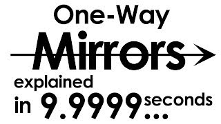 OneWay Mirrors explained in ten seconds [upl. by Razid]